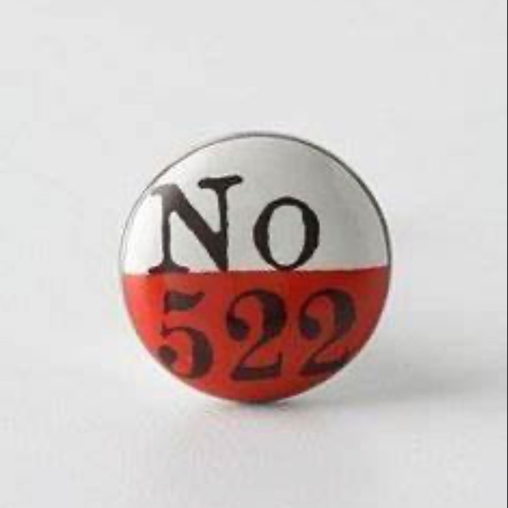 Anthropologie Red Lucky Number Dresser Knobs (1)